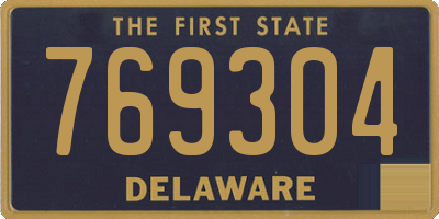 DE license plate 769304