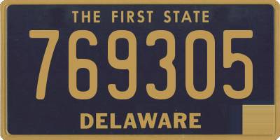 DE license plate 769305