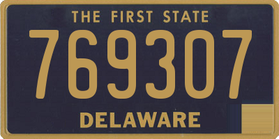 DE license plate 769307