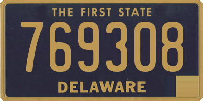 DE license plate 769308