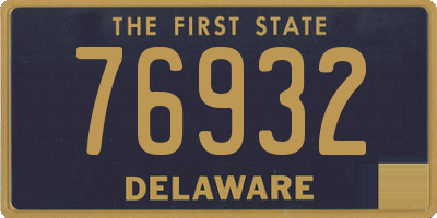 DE license plate 76932