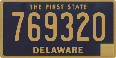 DE license plate 769320
