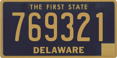 DE license plate 769321
