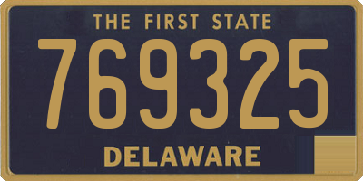 DE license plate 769325