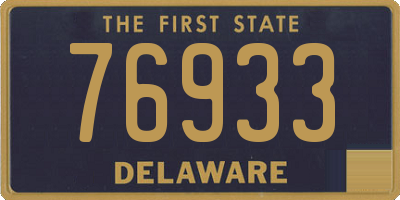 DE license plate 76933