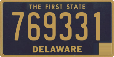 DE license plate 769331