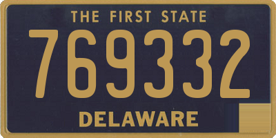 DE license plate 769332