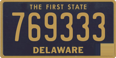 DE license plate 769333