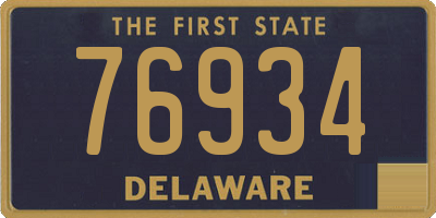 DE license plate 76934