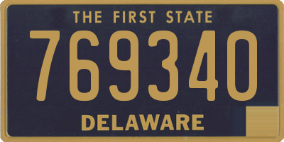 DE license plate 769340