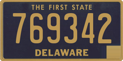 DE license plate 769342