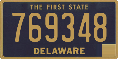 DE license plate 769348