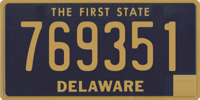 DE license plate 769351