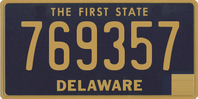 DE license plate 769357