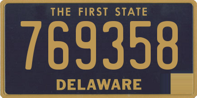 DE license plate 769358