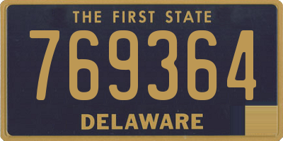 DE license plate 769364