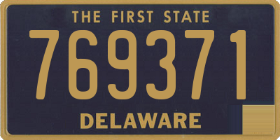DE license plate 769371
