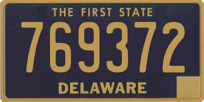 DE license plate 769372