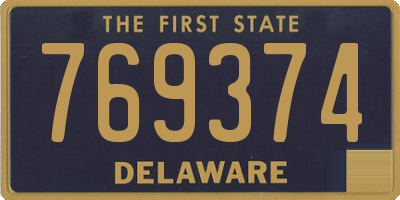 DE license plate 769374