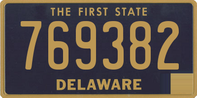 DE license plate 769382