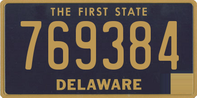 DE license plate 769384