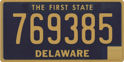 DE license plate 769385