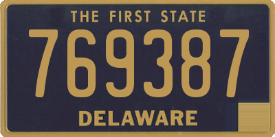 DE license plate 769387