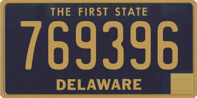 DE license plate 769396