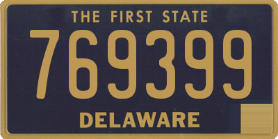 DE license plate 769399