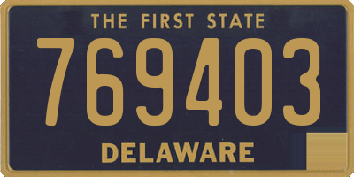 DE license plate 769403