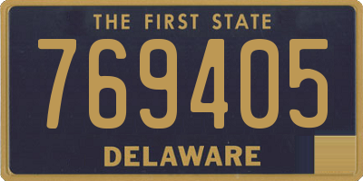 DE license plate 769405
