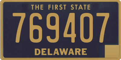 DE license plate 769407