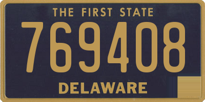 DE license plate 769408