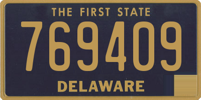 DE license plate 769409