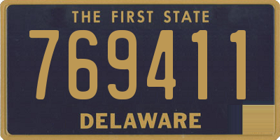 DE license plate 769411