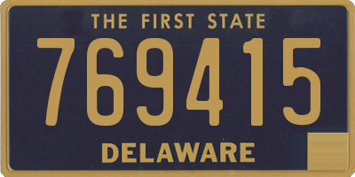 DE license plate 769415
