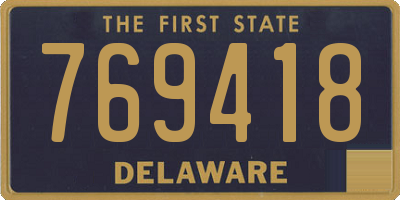 DE license plate 769418