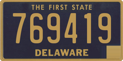 DE license plate 769419