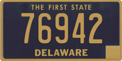 DE license plate 76942