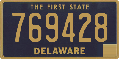 DE license plate 769428