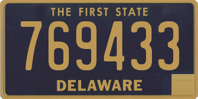 DE license plate 769433