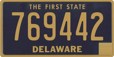 DE license plate 769442