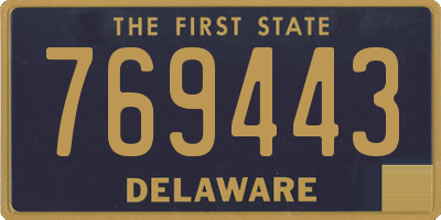 DE license plate 769443