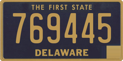 DE license plate 769445
