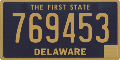 DE license plate 769453