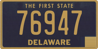 DE license plate 76947