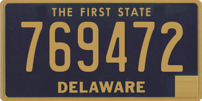 DE license plate 769472