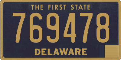 DE license plate 769478