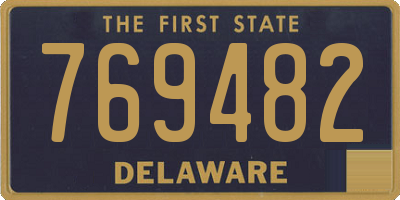 DE license plate 769482