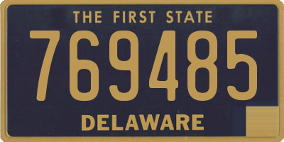 DE license plate 769485